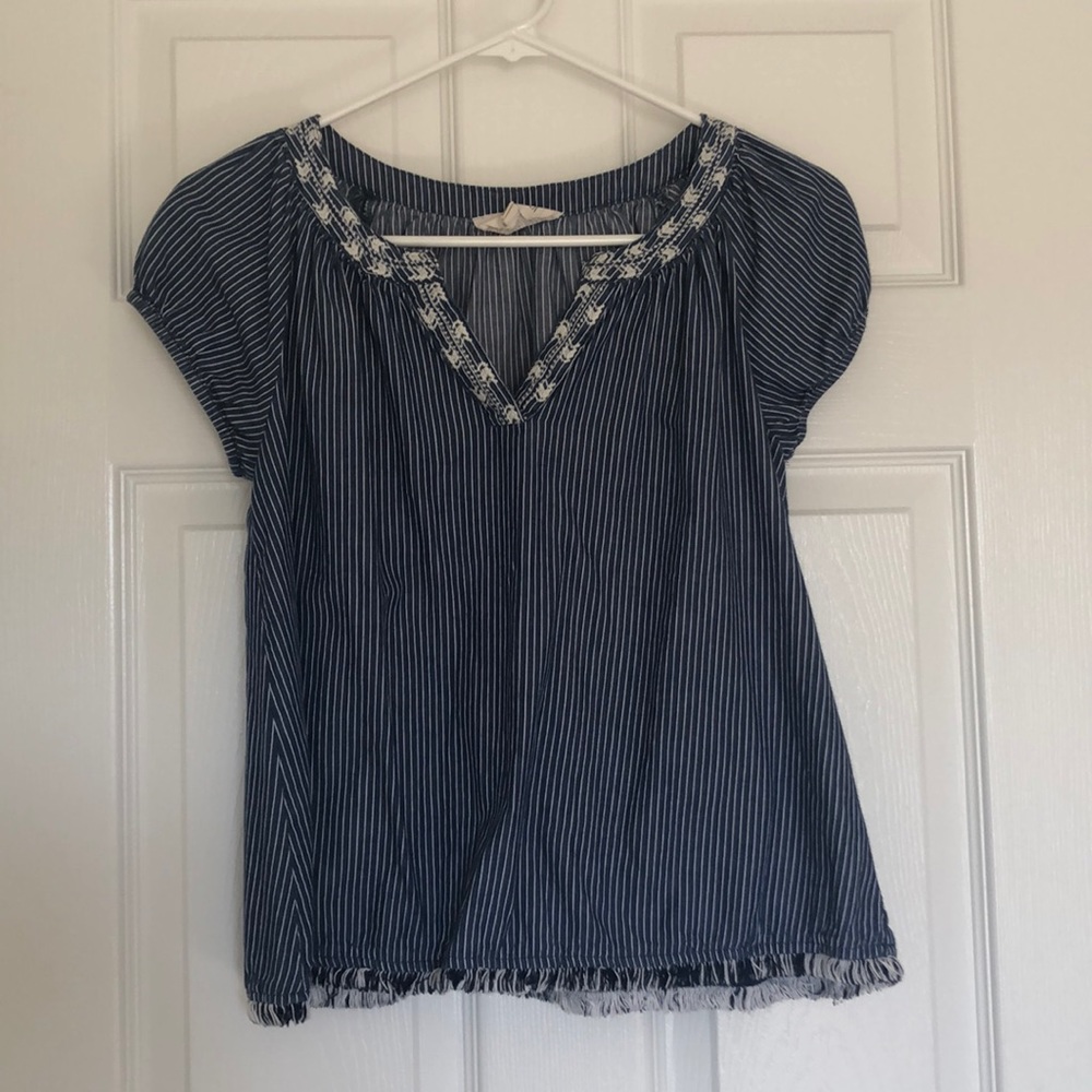 Cute jean blue striped shirt
